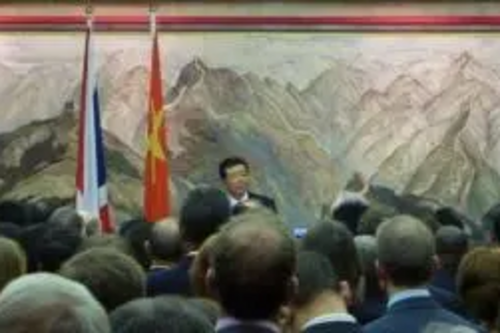 The Chinese Ambassador addresses the assembly