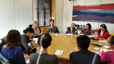 Baroness Sal Brinton with delegation of Chinese disabled activists