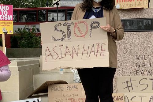 Victoria Collins at rally